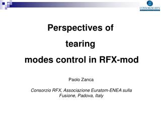 Perspectives of tearing modes control in RFX-mod
