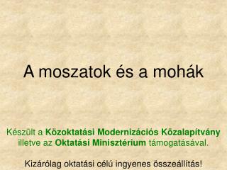 A moszatok és a mohák