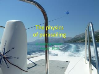 The physics of parasailing