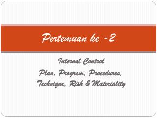 Pertemuan ke -2