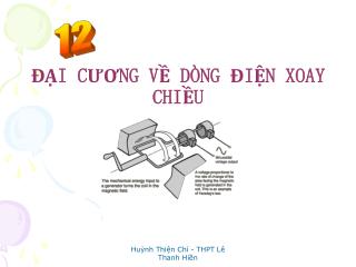 ĐẠI CƯƠNG VỀ DÒNG ĐIỆN XOAY CHIỀU