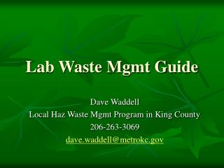 Lab Waste Mgmt Guide