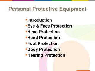 Personal Protective Equipment