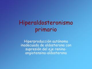 Hiperaldosteronismo primario
