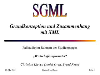 Fallstudie im Rahmen des Studienganges „Wirtschaftsinformatik“