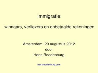 Immigratie: winnaars, verliezers en onbetaalde rekeningen