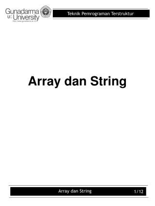 Array dan String