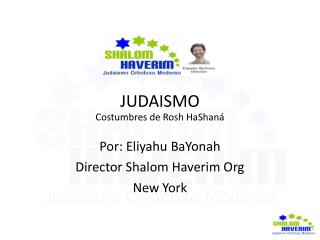 JUDAISMO Costumbres de Rosh HaShaná