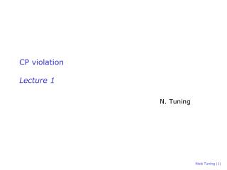 CP violation Lecture 1