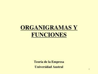 ORGANIGRAMAS Y FUNCIONES