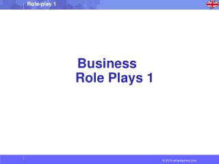 Business Role Plays 1