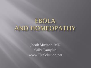 Ebola and homeopathy
