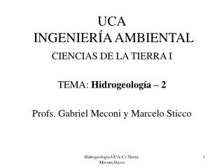 UCA INGENIERÍA AMBIENTAL