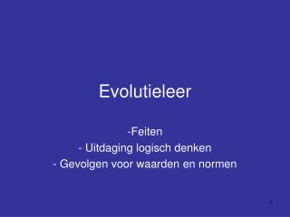 Evolutieleer