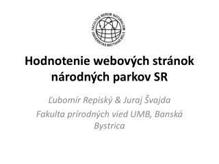 Hodnotenie webových stránok národných parkov SR