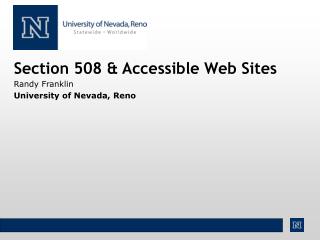 Section 508 &amp; Accessible Web Sites