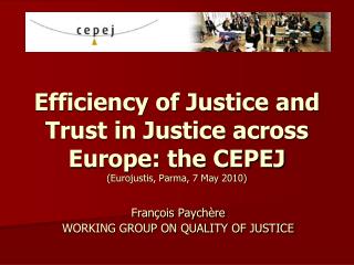 François Paychère WORKING GROUP ON QUALITY OF JUSTICE