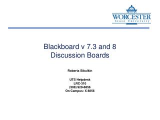 Blackboard v 7.3 and 8 Discussion Boards