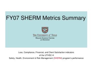 FY07 SHERM Metrics Summary
