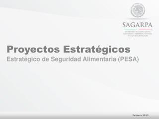 Proyectos Estratégicos Estratégico de Seguridad Alimentaria (PESA)