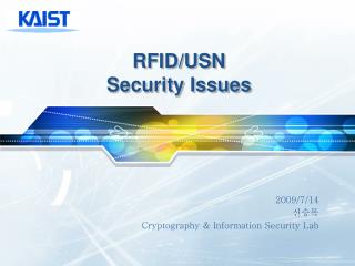 RFID/USN Security Issues