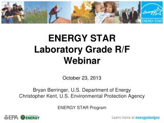 ENERGY STAR Laboratory Grade R/F Webinar