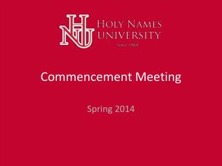 Commencement Meeting
