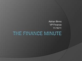 The Finance Minute
