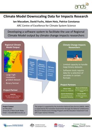 Climate Model Downscaling Data for Impacts Research