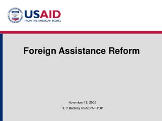 Foreign Assistance Reform
