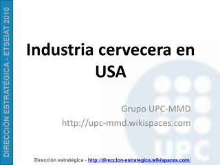 Industria cervecera en USA