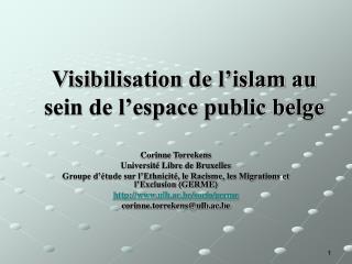 Visibilisation de l’islam au sein de l’espace public belge