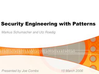 Security Engineering with Patterns