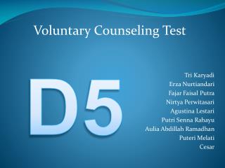 Voluntary Counseling Test
