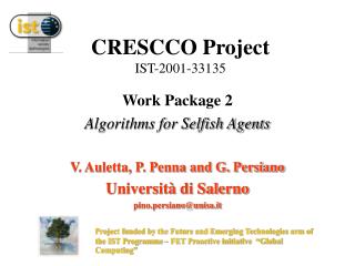 CRESCCO Project IST-2001-33135