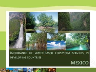 Importance of water-based ecosystem services in developing countries MEXICO