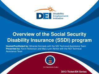 Overview of the Social Security Disability Insurance (SSDI) program