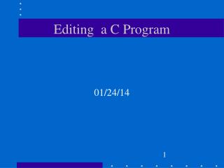 Editing a C Program