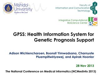 GPSS: Health Information System for Genetic Prognosis Support