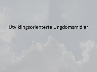 Utviklingsorienterte Ungdomsmidler