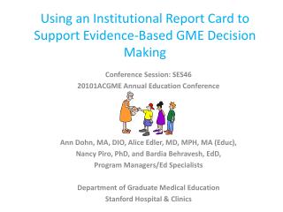 Using an Institutional Report Card to Support Evidence-Based GME Decision Making