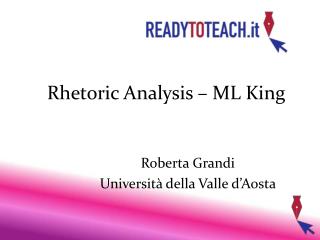 Rhetoric Analysis – ML King