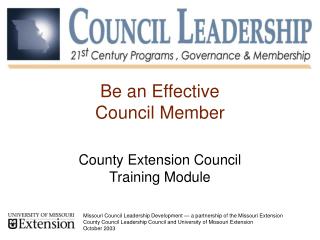 Be an Effective Council Member