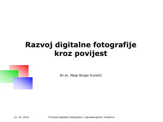 Razvoj digitalne fotografije kroz povijest