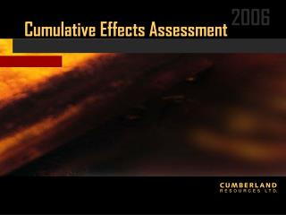 Cumulative Effects Assessment