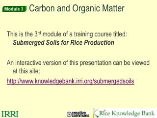 Carbon and Organic Matter