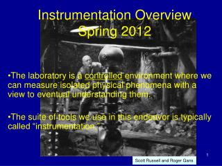 Instrumentation Overview Spring 2012