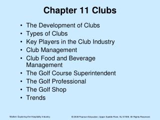 Chapter 11 Clubs