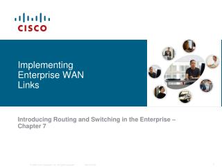 Implementing Enterprise WAN Links