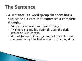 The Sentence